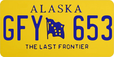AK license plate GFY653
