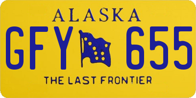 AK license plate GFY655