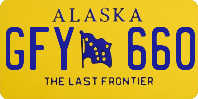 AK license plate GFY660
