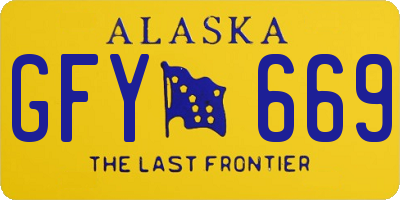 AK license plate GFY669