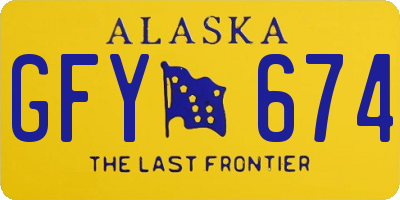 AK license plate GFY674