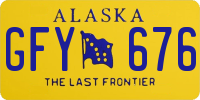 AK license plate GFY676