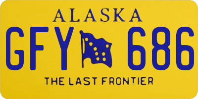 AK license plate GFY686