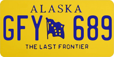 AK license plate GFY689