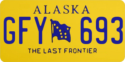 AK license plate GFY693
