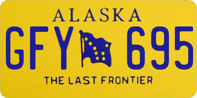 AK license plate GFY695
