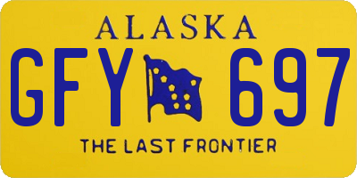 AK license plate GFY697
