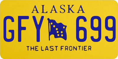 AK license plate GFY699