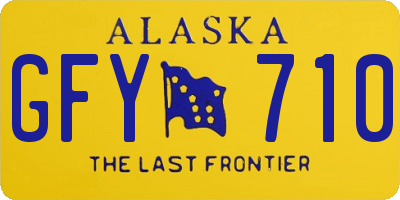 AK license plate GFY710