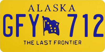AK license plate GFY712