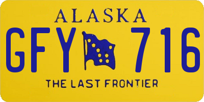 AK license plate GFY716