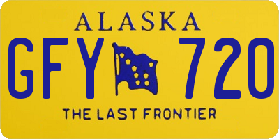 AK license plate GFY720