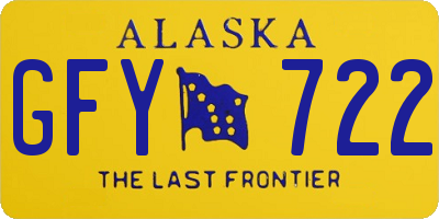 AK license plate GFY722