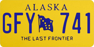 AK license plate GFY741