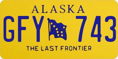 AK license plate GFY743