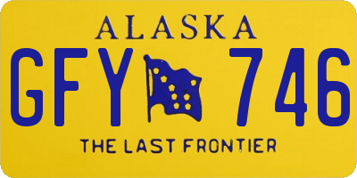 AK license plate GFY746