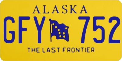 AK license plate GFY752