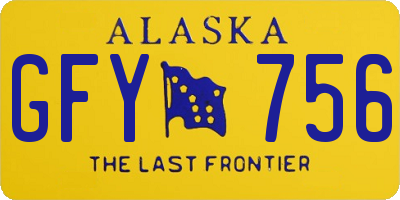 AK license plate GFY756