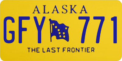 AK license plate GFY771