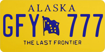 AK license plate GFY777