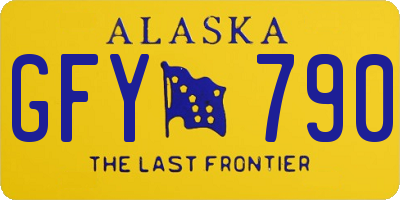 AK license plate GFY790