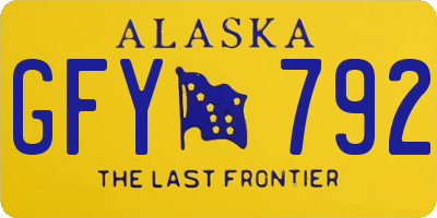 AK license plate GFY792