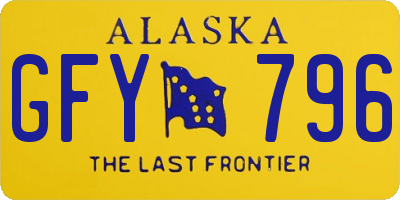AK license plate GFY796