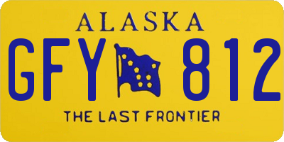 AK license plate GFY812