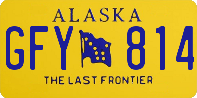AK license plate GFY814