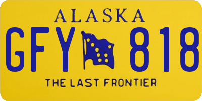 AK license plate GFY818