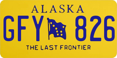 AK license plate GFY826