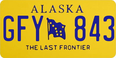 AK license plate GFY843