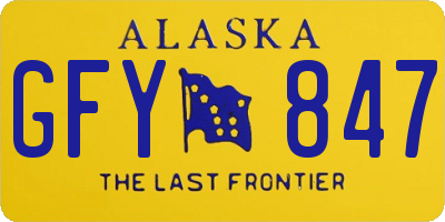 AK license plate GFY847