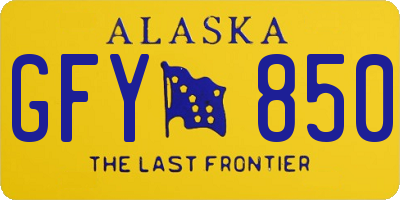 AK license plate GFY850