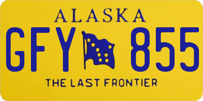 AK license plate GFY855