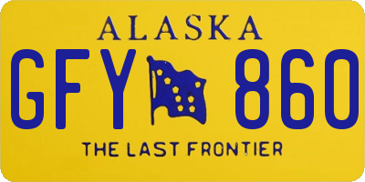 AK license plate GFY860