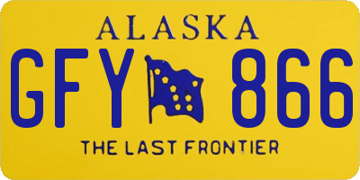 AK license plate GFY866