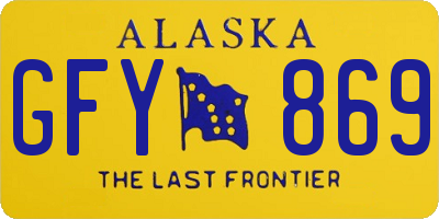 AK license plate GFY869