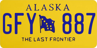 AK license plate GFY887
