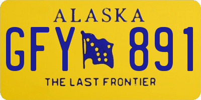 AK license plate GFY891