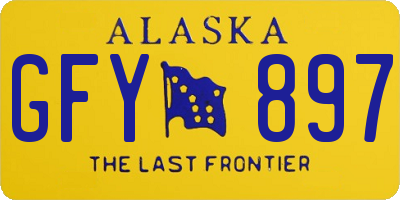 AK license plate GFY897