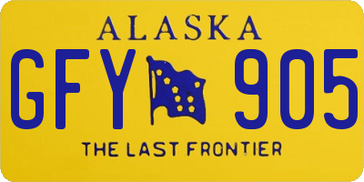 AK license plate GFY905