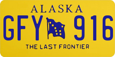 AK license plate GFY916