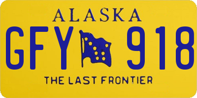 AK license plate GFY918