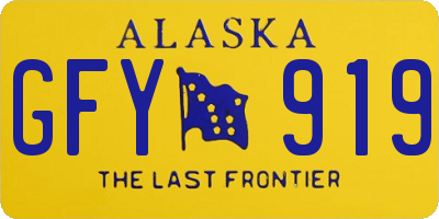 AK license plate GFY919