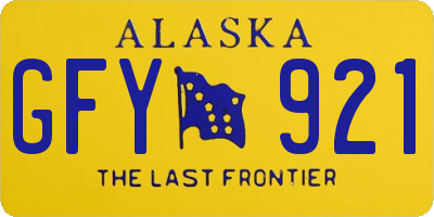 AK license plate GFY921