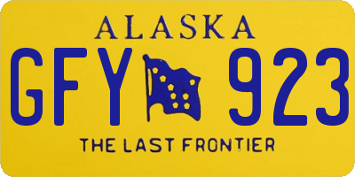 AK license plate GFY923