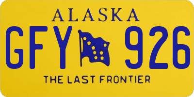 AK license plate GFY926