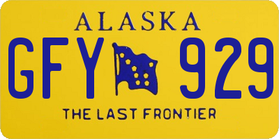AK license plate GFY929