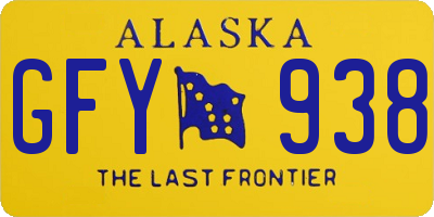AK license plate GFY938